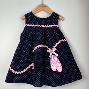 Rare, Too! Polka Dot Ballet Ballerina Dancer Jumper Dress Girls 24M